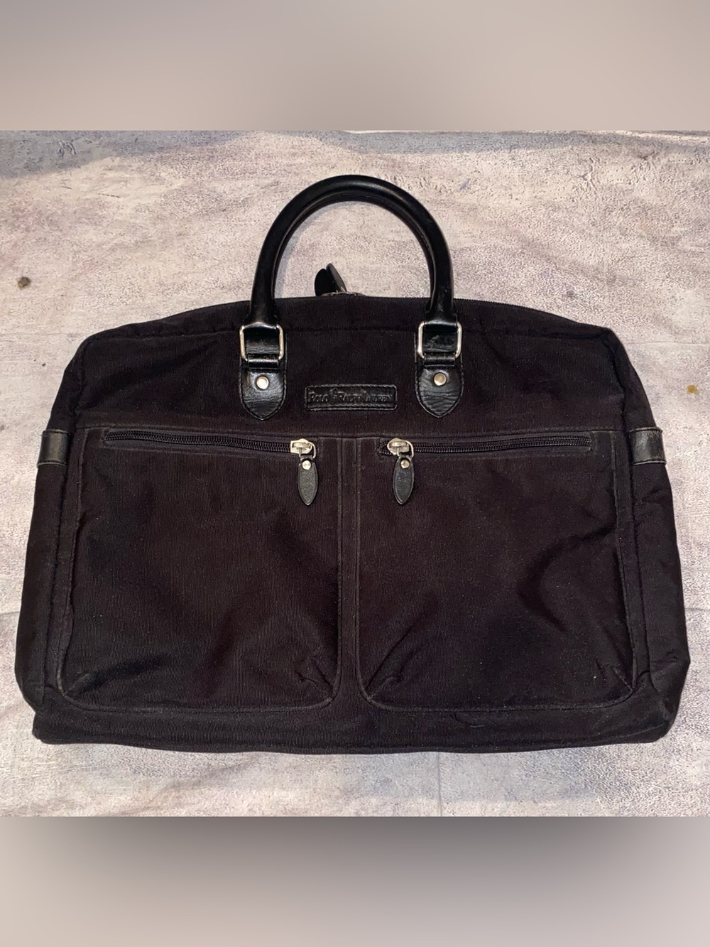 Vintage 90s Polo Ralph Lauren Laptop Bag Brief Case Protection Travel Leather